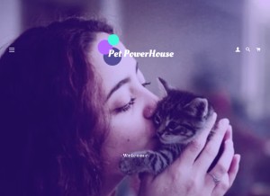 How petpowerhouse.net looks like on a tablet such as an iPad.