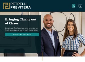 How petrellilaw.com looks like on a tablet such as an iPad.