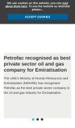 How petrofac.com looks like on a mobile device such as an iPhone.