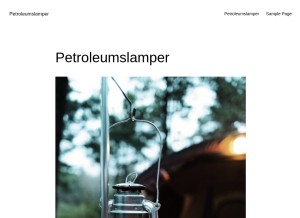 How petroleumslamper.dk looks like on a tablet such as an iPad.