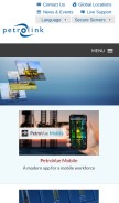 How petrolink.net looks like on a mobile device such as an iPhone.