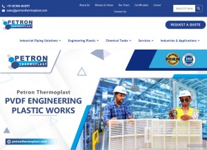 How petronthermoplast.com looks like on a tablet such as an iPad.