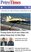 How petrotimes.vn looks like on a mobile device such as an iPhone.