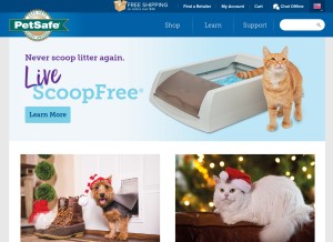 How petsafe.net looks like on a tablet such as an iPad.
