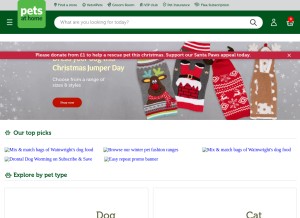 How petsathome.com looks like on a tablet such as an iPad.