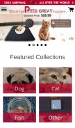 How petsgreat.com looks like on a mobile device such as an iPhone.