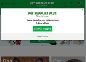 How petsuppliesplus.com looks like on a tablet such as an iPad.