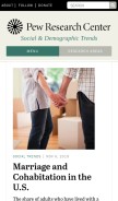 How pewsocialtrends.org looks like on a mobile device such as an iPhone.