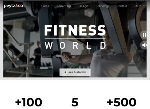 How peytz.dk looks like on a tablet such as an iPad.