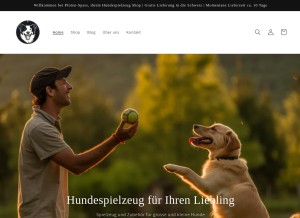 How pfoten-spass.ch looks like on a tablet such as an iPad.