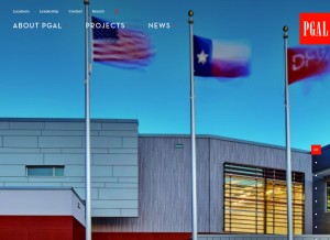 How pgal.com looks like on a tablet such as an iPad.