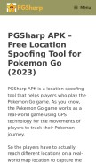 How pgsharpapp.com looks like on a mobile device such as an iPhone.
