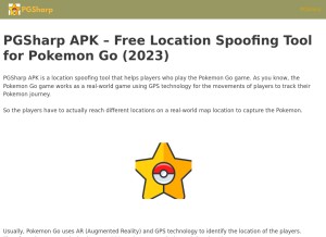 How pgsharpapp.com looks like on a tablet such as an iPad.