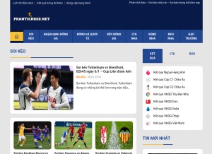 How phantichkeo.net looks like on a tablet such as an iPad.