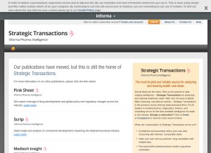 How pharmamedtechbi.com looks like on a tablet such as an iPad.