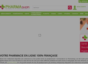 How pharmashopi.com looks like on a tablet such as an iPad.