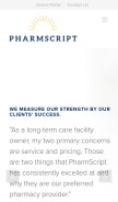 How pharmscript.com looks like on a mobile device such as an iPhone.