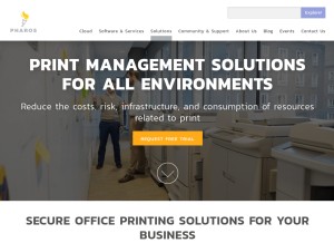 How pharos.com looks like on a tablet such as an iPad.