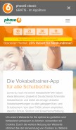 How phase-6.de looks like on a mobile device such as an iPhone.