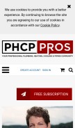 How phcppros.com looks like on a mobile device such as an iPhone.