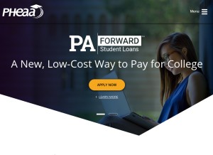 How pheaa.org looks like on a tablet such as an iPad.