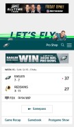 How philadelphiaeagles.com looks like on a mobile device such as an iPhone.