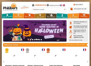 How philibertnet.com looks like on a tablet such as an iPad.