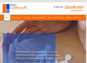How philipgoldbergpc.com looks like on a tablet such as an iPad.