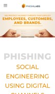 How phishlabs.com looks like on a mobile device such as an iPhone.