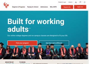 How phoenix.edu looks like on a tablet such as an iPad.