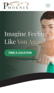 How phoenixrehab.com looks like on a mobile device such as an iPhone.