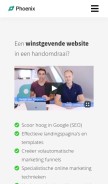 How phoenixsite.nl looks like on a mobile device such as an iPhone.