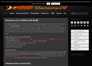 How phoenixviewer.com looks like on a tablet such as an iPad.