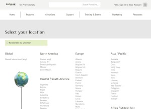 How phonakpro.com looks like on a tablet such as an iPad.