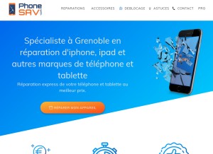 How phone-sav.com looks like on a tablet such as an iPad.