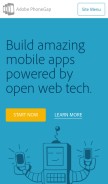 How phonegap.com looks like on a mobile device such as an iPhone.