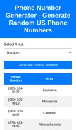How phonenumbergenerator.tools looks like on a mobile device such as an iPhone.