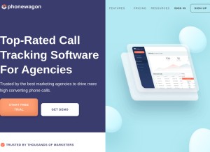 How phonewagon.com looks like on a tablet such as an iPad.