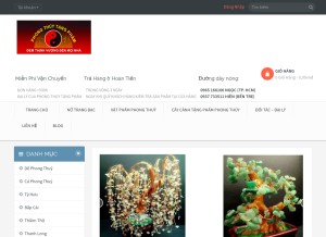 How phongthuytangpham.com looks like on a tablet such as an iPad.