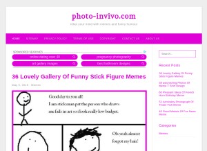 How photo-invivo.com looks like on a tablet such as an iPad.