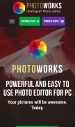 How photo-works.net looks like on a mobile device such as an iPhone.