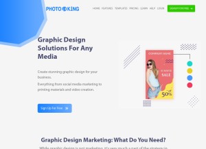 How photoadking.com looks like on a tablet such as an iPad.