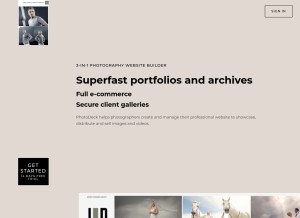 How photodeck.com looks like on a tablet such as an iPad.