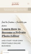 How photoeditorsguide.com looks like on a mobile device such as an iPhone.