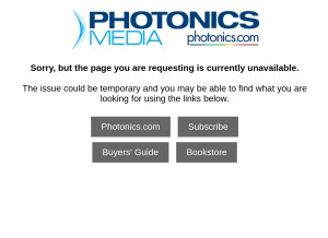 How photonics.com looks like on a tablet such as an iPad.