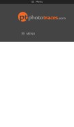How phototraces.com looks like on a mobile device such as an iPhone.