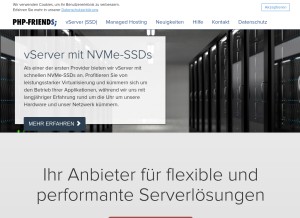 How php-friends.de looks like on a tablet such as an iPad.