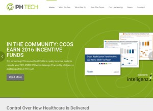How phtech.com looks like on a tablet such as an iPad.