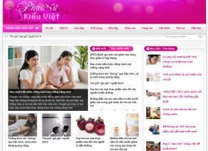 How phunukieuviet.com looks like on a tablet such as an iPad.