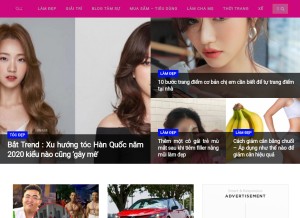 How phunukieuviet.vn looks like on a tablet such as an iPad.